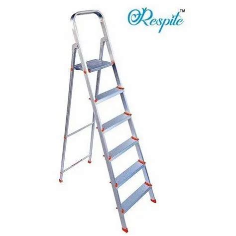 Silver Folding Aluminium Ladder 6 Feet For Industrial Rs 3100 Set