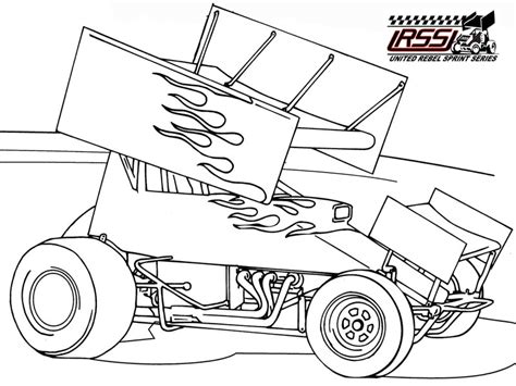 Dirt Late Model Race Car Coloring Pages Sketch Coloring Page