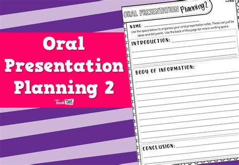 Oral Presentation Planning 2 Teacher Resources And Classroom Games