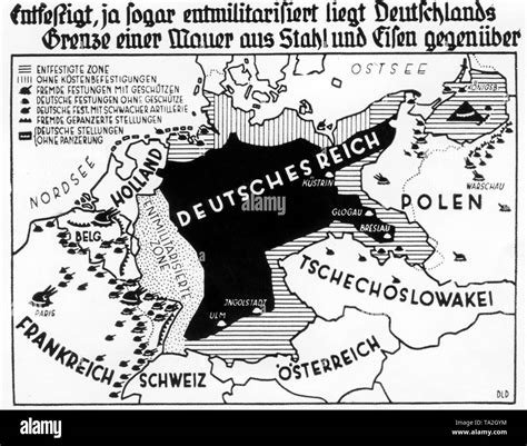 Germany Treaty Of Versailles Map Black And White Stock Photos