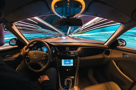 Car Interior Light Trails Night Wallpapers Hd Desktop And Mobile