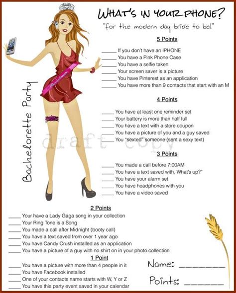 Bachelorette Party Game Whats In Your Phoneinstant Download Etsy