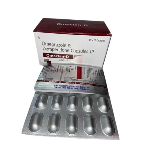 Omeclan D Omeprazole Domperidone Capsules 10 X 10 Tablets