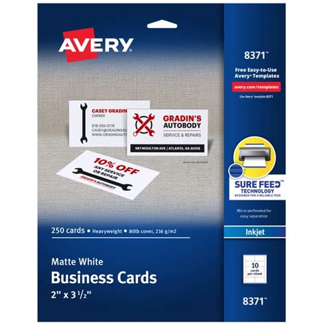 Avery Business Card Templates For Word 10 Per Page Stocklayouts Blog