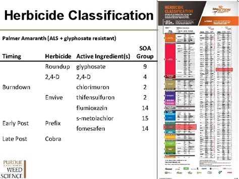 Using The Herbicide Classification Chart Travis Legleiter Weed