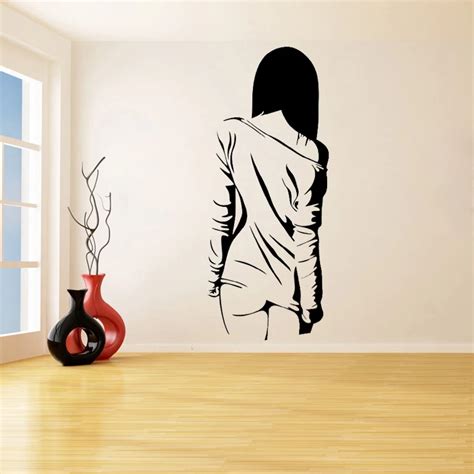 Sexy Girl Silhouette Wall Stickers Living Room Bedroom Decoration Bar Ktv Backgroud Wall Sticker