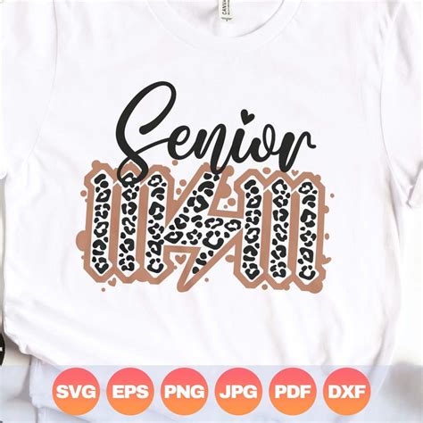 Senior Mom 2023 Svg Leopard Print Svg Graduation Mom Shirt Etsy Finland