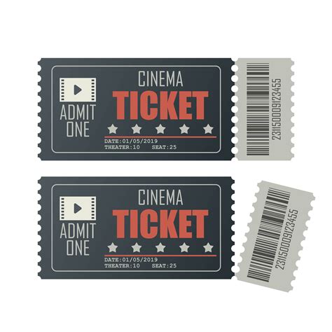 Cinema Ticket Set 1214065 Vector Art At Vecteezy