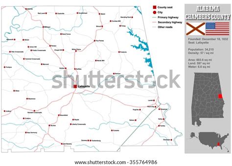 Large Detailed Map Infos About Chambers Stock Vector Royalty Free
