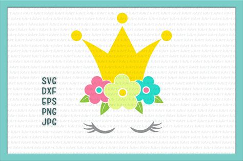 Princess Svg Princess Birthday Svg Unicorn Face Svg Gold Crown Iron