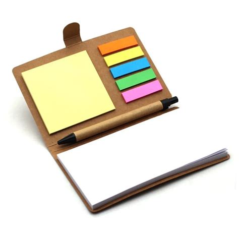 Multi Function Sticky Notes Flag Set Kraft Paper Notebook Personalized