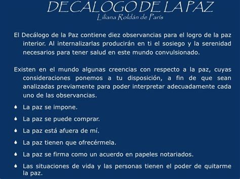 Decalogo De La Paz 05 12 09