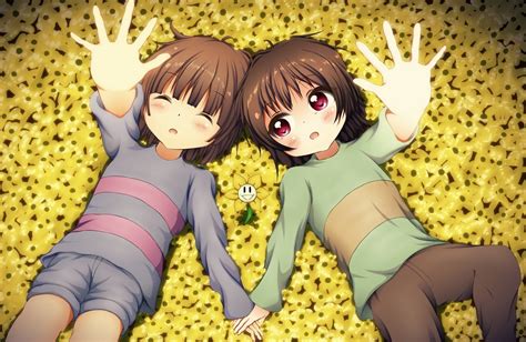 Undertale Chara Flowey Frisk Anime Girls Wallpaper And Background