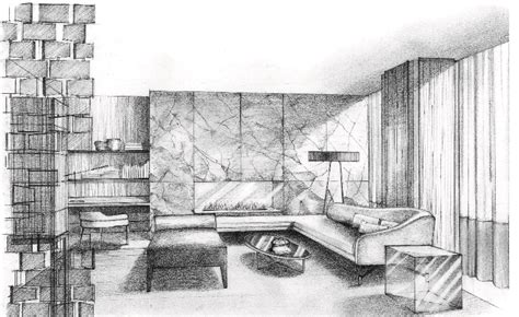 living room sketch  alison mcneil sketchingrendering styles