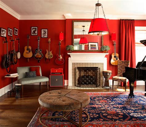 15 Red Themed Living Room Designs Home Design Lover