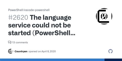 The Language Service Could Not Be Started Powershell Global Tool