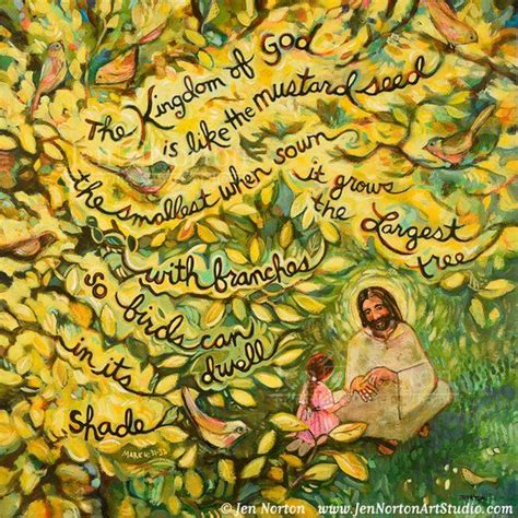 Mustard Seed Painted Parable Kingdom Of God Become Like Children