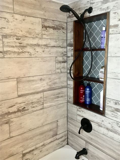 Wood Tile Walk In Shower Design Corral