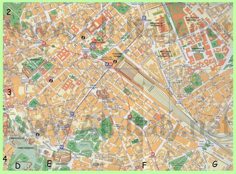 Карты Рима Подробная карта Рима на русском языке Туристическая