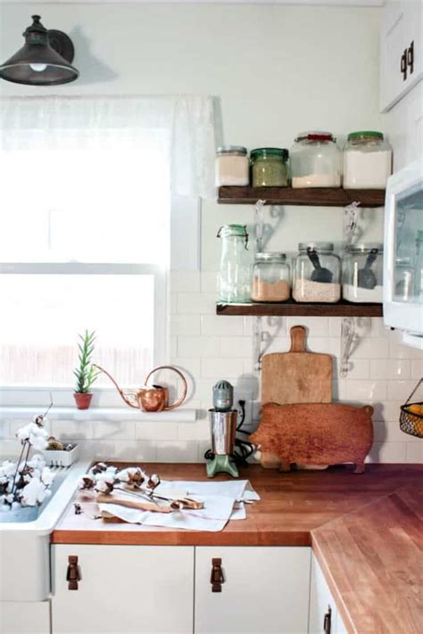Practical Ideas To Style Open Kitchen Shelving Our Vintage Bungalow