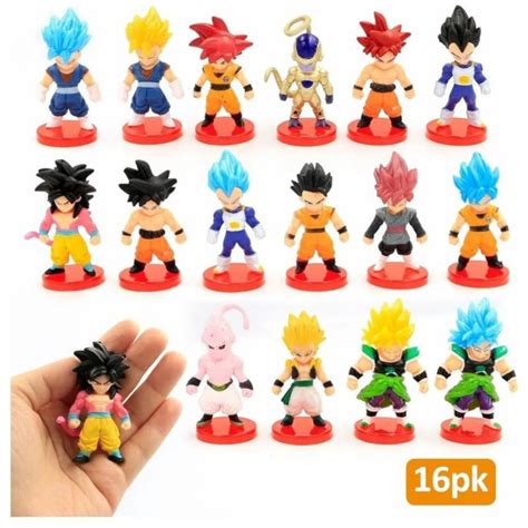 Dragon Ball Juguetes Mini Colección 16 Piezas 7 Cm Goku Etc Vatyerty