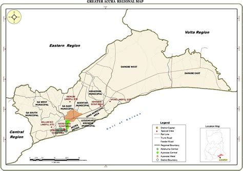 Map Of The Greater Accra Region Download Scientific Diagram