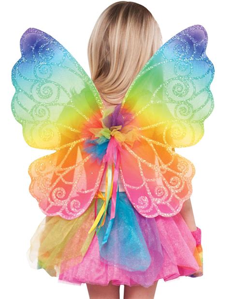 Rainbow Fairy Wings Child Costume Accessory Stage Stores Rainbow