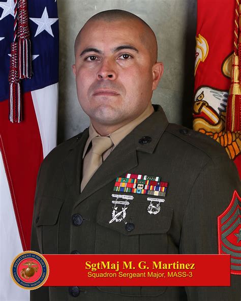 Sergeant Major Manuel G Martinezortiz 3rd Marine Aircraft Wing