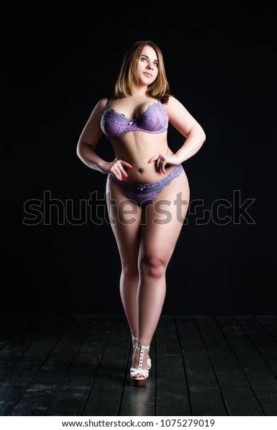 Plus Size Sexy Model Lingerie Fat Shutterstock