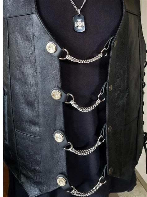Vest Extenders Biker Accessories Mens 12 Gauge Shotshell Chain Ve