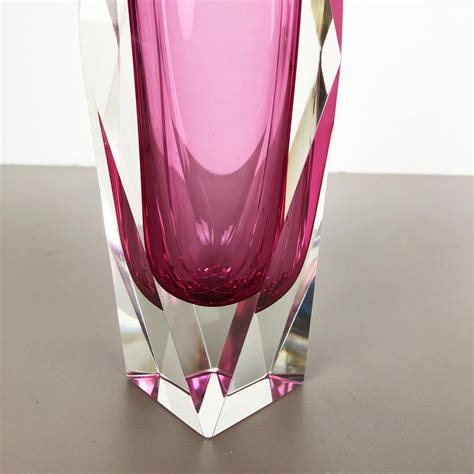 Extra Large Mandruzzato Murano Glass Sommerso Vases By G Campanella Italy At 1stdibs