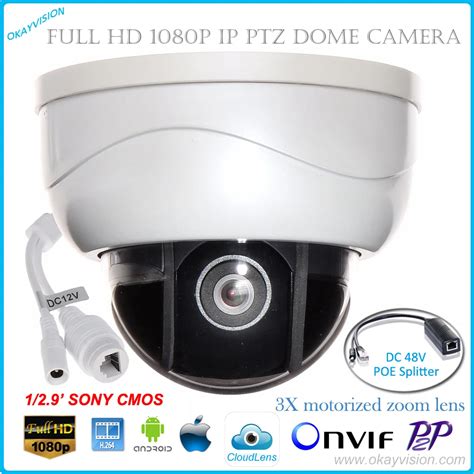 Sony Imx323 Hd 1080p Mini Dome Poe 48v Ptz Ip Camera 3x Zoom Auto Focus