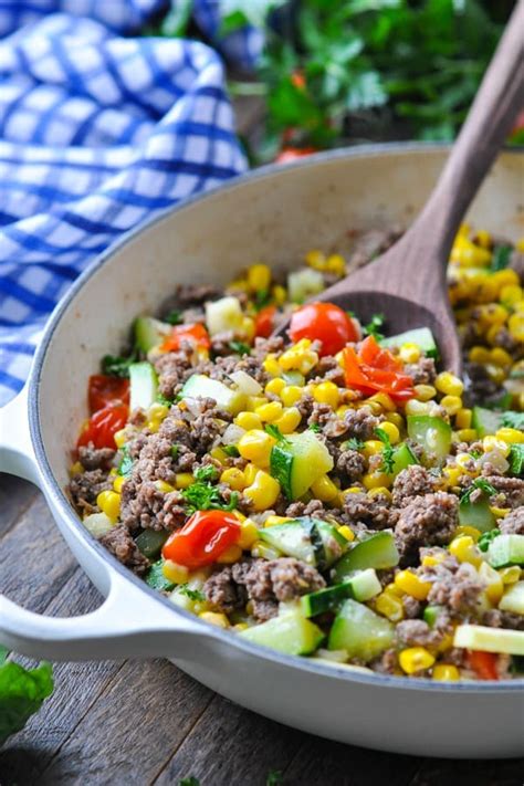 Ground Beef Dinner With Summer Vegetables The Seasoned Mom