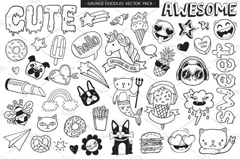 Grunge Graffiti Doodles Vector Pack Graffiti Doodles Graffiti Doodles