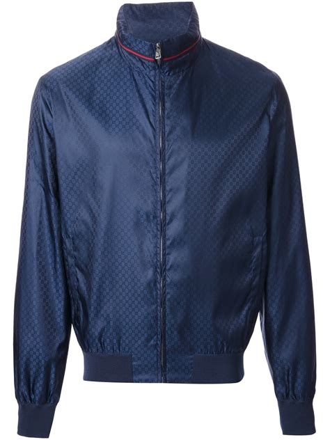 Lyst Gucci Printed Bomber Jacket In Blue For Men