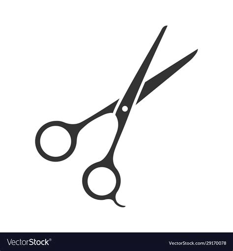 Scissors Glyph Icon Haircutting Shears Cutting Vector Image