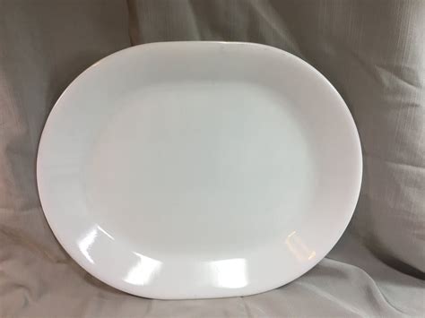 Vintage White Corelle Platter 1225 Inches Long 10 Inches Wide Etsy White Vintage Platters