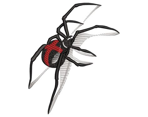 3d Black Widow Spider Embroidery Design Halloween Witchs Etsy