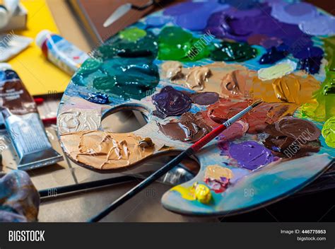 Palette Oil Paints Image And Photo Free Trial Bigstock