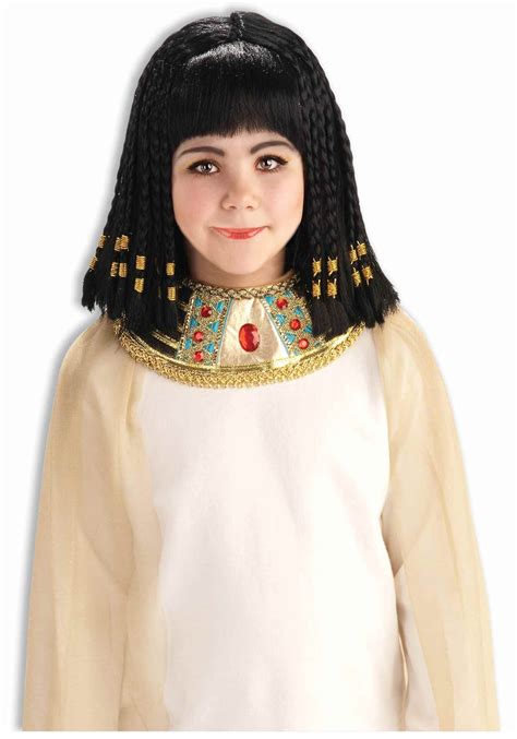 cleopatra wig w headband egyptian queen nile ancient mummy princess egypt isis clothing shoes