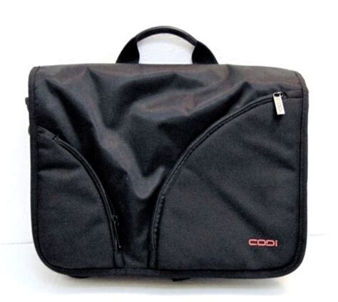Codi Black Laptop Brief Case Shoulder Bag Multiple Compartments Carry