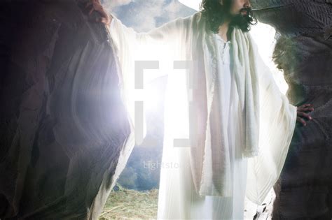 Stock Photo The Risen Christ Leaving The Empty Tomb By Pearl Lightstock