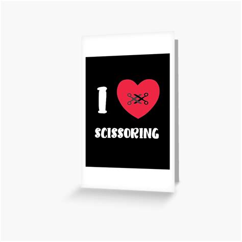 I Love Scissoring Tribadism Adult Kink Fetish Lesbian Greeting Card