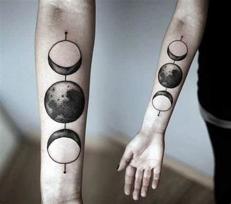 75 Unique Moon Phases Tattoo Designs For Men 2023 Guide