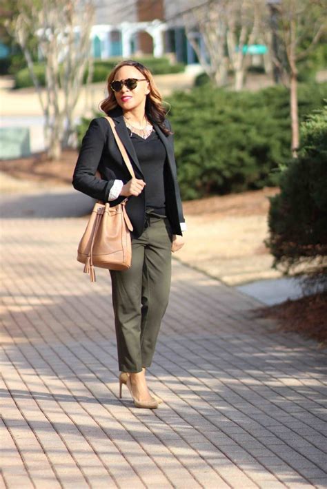Olive Pants Outfit For Work Nicole To The Nines