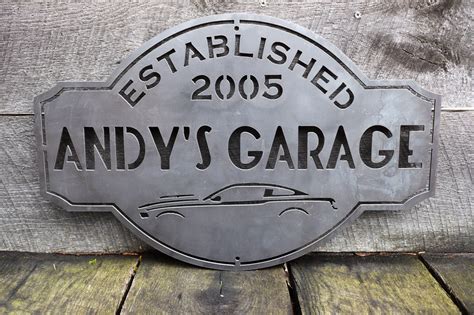 Custom Metal Garage Sign Personalized Car Shop Decor Rustic Wall A Custom Metal Signs