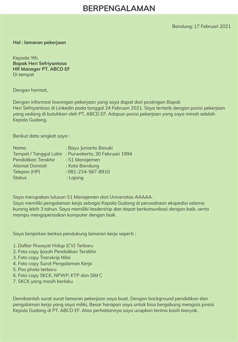 Cara Mengisi Surat Lamaran Kerja Delinewstv