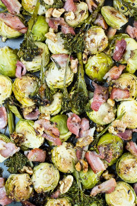 Great flavor from the bacon and balsamic, a great blend of. Balsamic Roasted Brussels Sprouts with Bacon, Broccolini ...