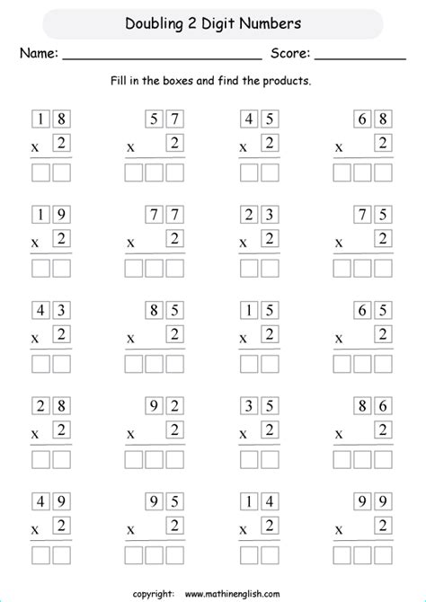 Free interactive exercises to practice online or download as pdf to print. Printable primary math worksheet for math grades 1 to 6 ...