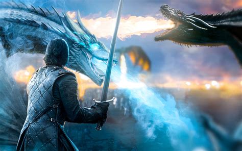 3840x2400 Jon Snow Game Of Thrones Dragon 4k Hd 4k Wallpapers Images